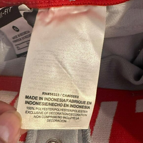 ✨Nike Size XL Big Kids Dri-fit Baseball Pants Gray With Red Belt✨ - Picture 7 of 8